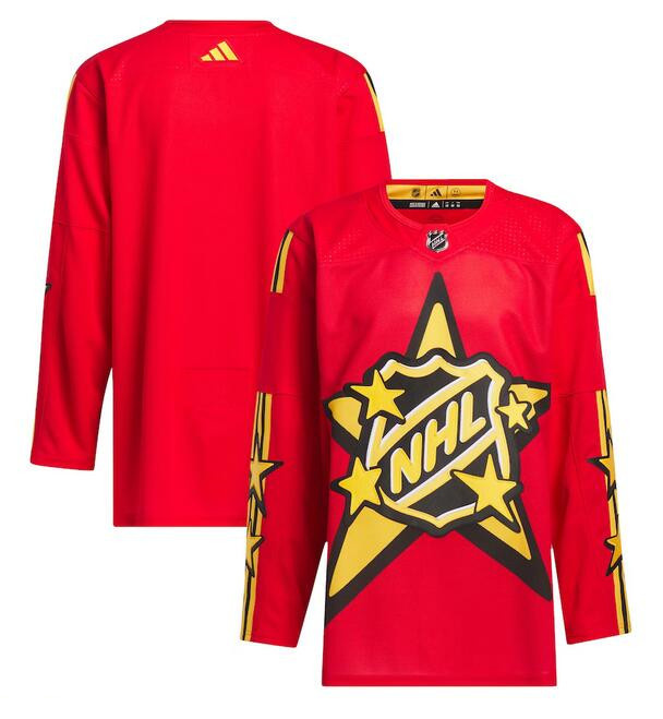 Men's All-Star Game 2024 Red adidas x drew house Primegreen Stitched Hockey Jersey